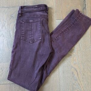Rag & Bone Oxblood Skinny Jean size 25